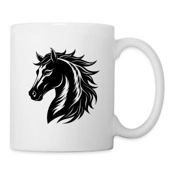 Pferd - Tasse - Weiß - Rechts