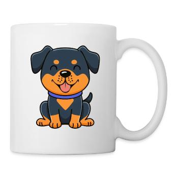 Kleiner Rottweiler (Comic) - Tasse - Weiß - Rechts