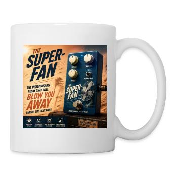 The Super-Fan – Heat Wave Gitarrenpedal-Parodie - Tasse - Weiß - Rechts