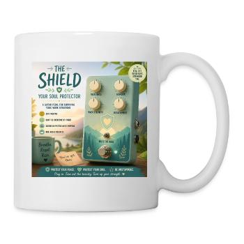The Shield — Parodie de pédale de guitare Soul Protector - Mug blanc - blanc - Droite