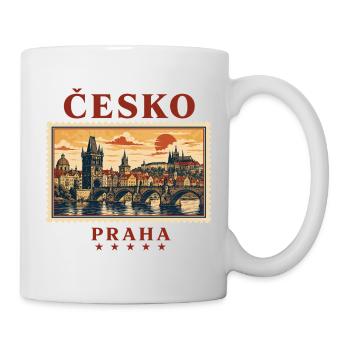 Prag Romantik als Reisemarke - Tasse - Weiß - Rechts