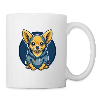 Chihuahua Dog Kawaii Mascotte Cartoon Clipart Logo - Mug blanc - blanc - Droite