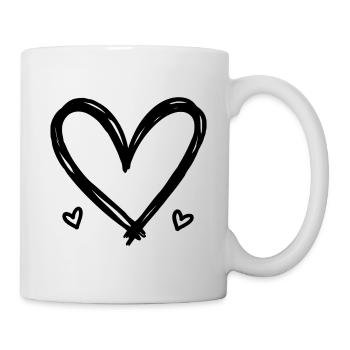 Cœur - Mug blanc - blanc - Droite