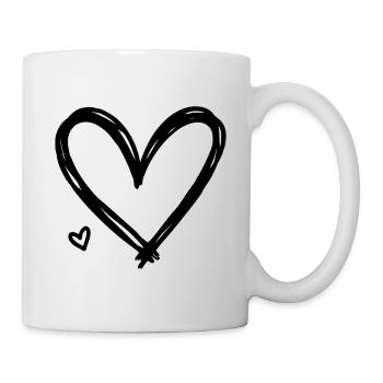 Cœur - Mug blanc - blanc - Droite
