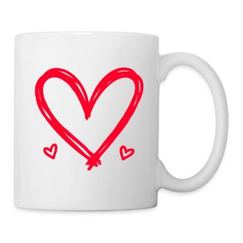 Cœur - Mug blanc - blanc - Droite