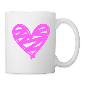 Cœur - Mug blanc - blanc - Droite