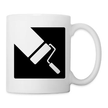 Maler Handwerk Farbrolle Motiv - Tasse - Weiß - Rechts