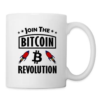 Lancement de la fusée Bitcoin - Mug blanc - blanc - Droite