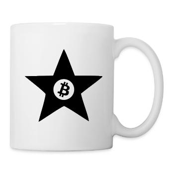 Symbole Noir du Bitcoin - Mug blanc - blanc - Droite