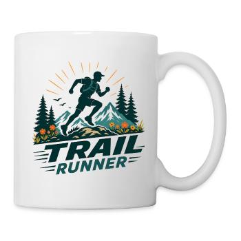 Coureur de trail - Mug blanc - blanc - Droite