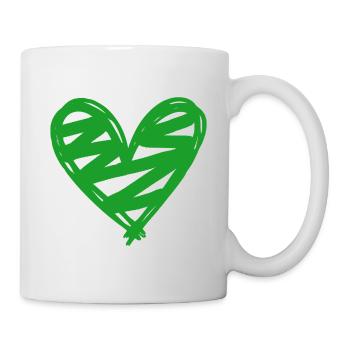 Cœur - Mug blanc - blanc - Droite