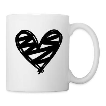 Cœur - Mug blanc - blanc - Droite