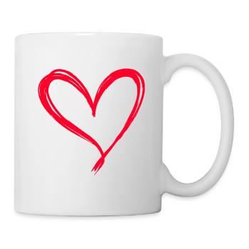 Cœur - Mug blanc - blanc - Droite