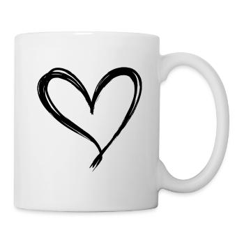 Cœur - Mug blanc - blanc - Droite