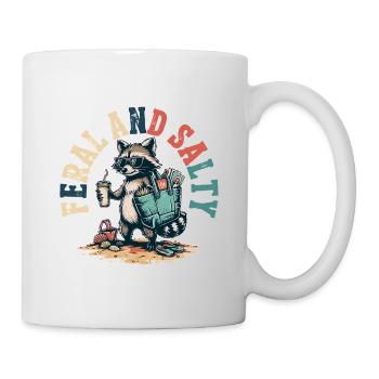 Feral And Salty Raccoon - Mug - white - Right