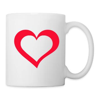 Cœur - Mug blanc - blanc - Droite