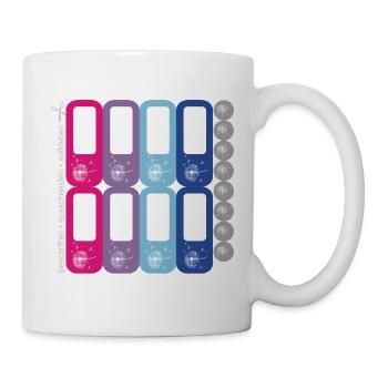 DIY Namensaufkleber Pusteblume - 16 er Set - Tasse - Weiß - Rechts