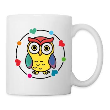 Hibou hétéroclite - Mug blanc - blanc - Droite