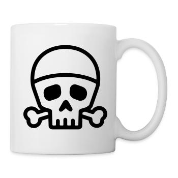 tête de mort pirate - Mug blanc - blanc - Droite