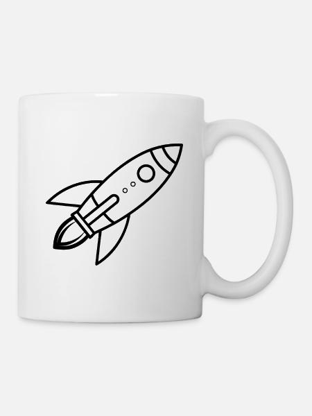 Rakete - Tasse - Weiß
