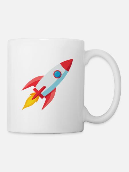Rakete - Tasse - Weiß