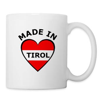 Tirol Herzflagge Rot Weiß - Tasse - Weiß - Rechts