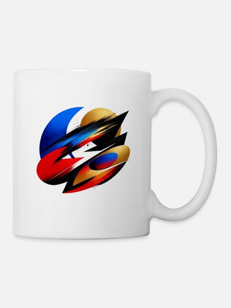 Abstract Energy Flow | Modern Art Design - Tasse - Weiß