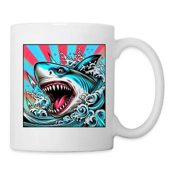 Requin - Mug blanc - blanc - Droite