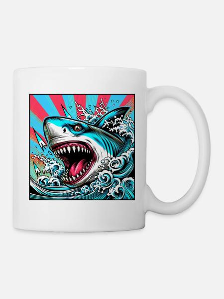 Hai - Tasse - Weiß