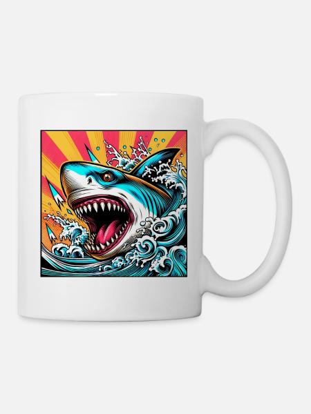 Hai - Tasse - Weiß