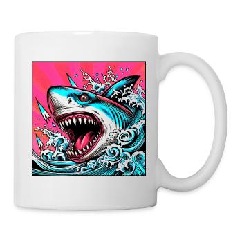 Requin - Mug blanc - blanc - Droite