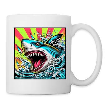Requin - Mug blanc - blanc - Droite