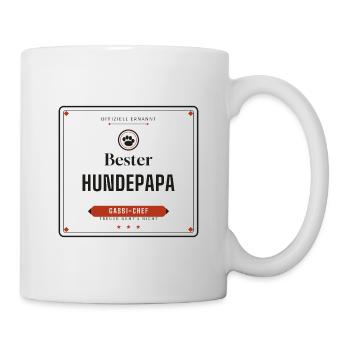Bester Hundepapa – für Hundeliebhaber - Tasse - Weiß - Rechts