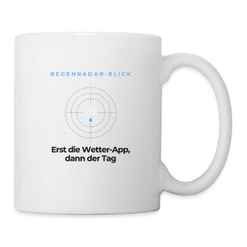 Wetter App Regenradar Lustiges Geschenk Shirt - Tasse - Weiß - Rechts