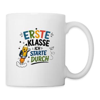 Erste Klasse Sternenstart - Tasse - Weiß - Rechts