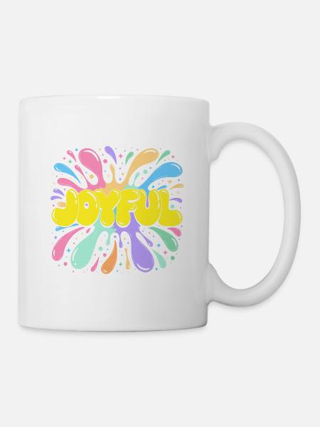 Freudiger Burst Psychedelischer Spritzer - Tasse - Weiß