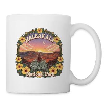 Haleakala National Park USA Hawaii Wandern Vintage - Tasse - Weiß - Rechts