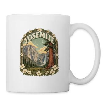 Yosemite National Park USA California Vintage - Mug - white - Right