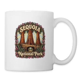 Parc national de Sequoia, États-Unis, randonnée en Californie - Mug blanc - blanc - Droite