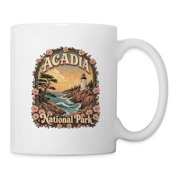 Acadia National Park USA Maine Hiking Vintage - Mug - white - Right