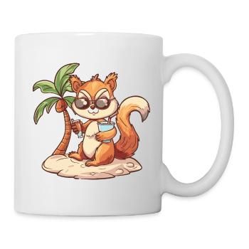 Squirrel Summer Palm Tree - Mug - white - Right