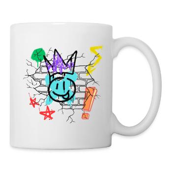 Drippy Graffiti on Brick Wall - Mug - white - Right