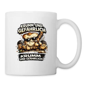 Krumm und Gefährlich Brot Fun Shirt - Tasse - Weiß - Rechts