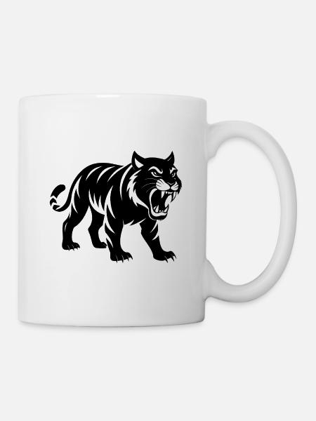 Wütender Tiger - Tasse - Weiß