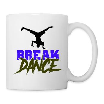 Breakdance Schriftzug Kontrast - Tasse - Weiß - Rechts