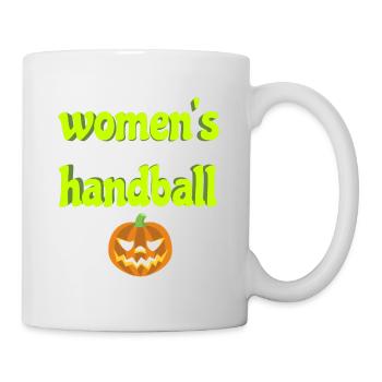 Damen-Handball-Kürbis - Tasse - Weiß - Rechts