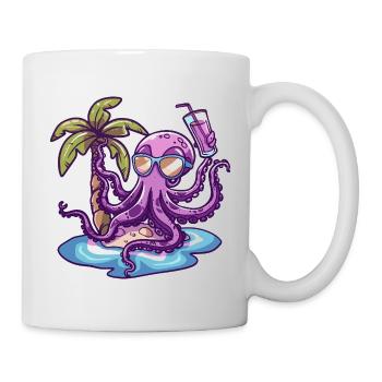 Oktopus Sommer Urlaub - Tasse - Weiß - Rechts