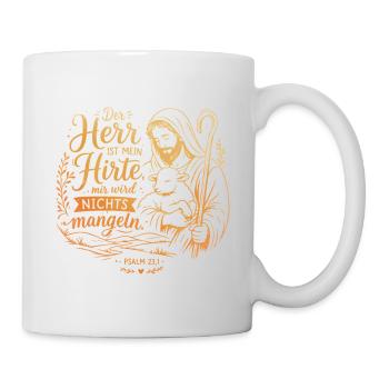 Psalm 23 Der Herr ist mein Hirte - Tasse - Weiß - Rechts