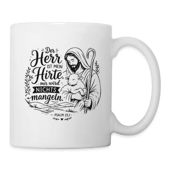 Der Herr ist mein Hirte - Tasse - Weiß - Rechts