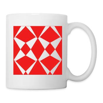 Crimson Diamond Tessellation - Tasse - Weiß - Rechts